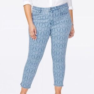 NYDJ ami ankle sideseam slits arrowhead plus Size Jeans 26W $119 NWT
